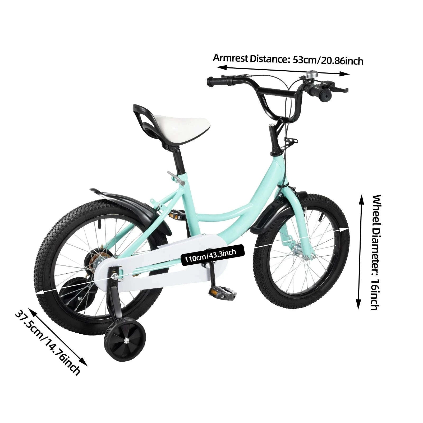 16-Inch Kids Bike Adjustable Height with Dual Brakes-Pink / GERMANY