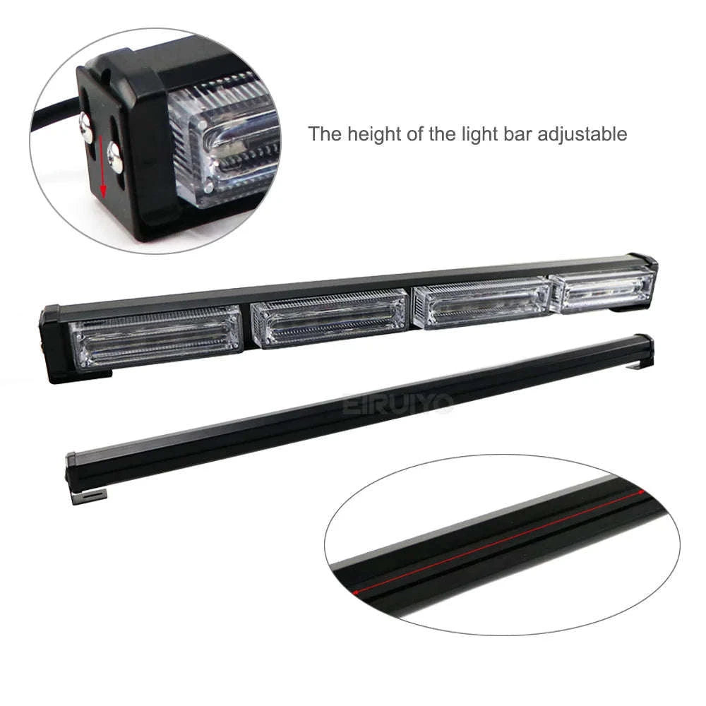 16 LED Strobe Light Bar for Vehicle Emergency Warning-White