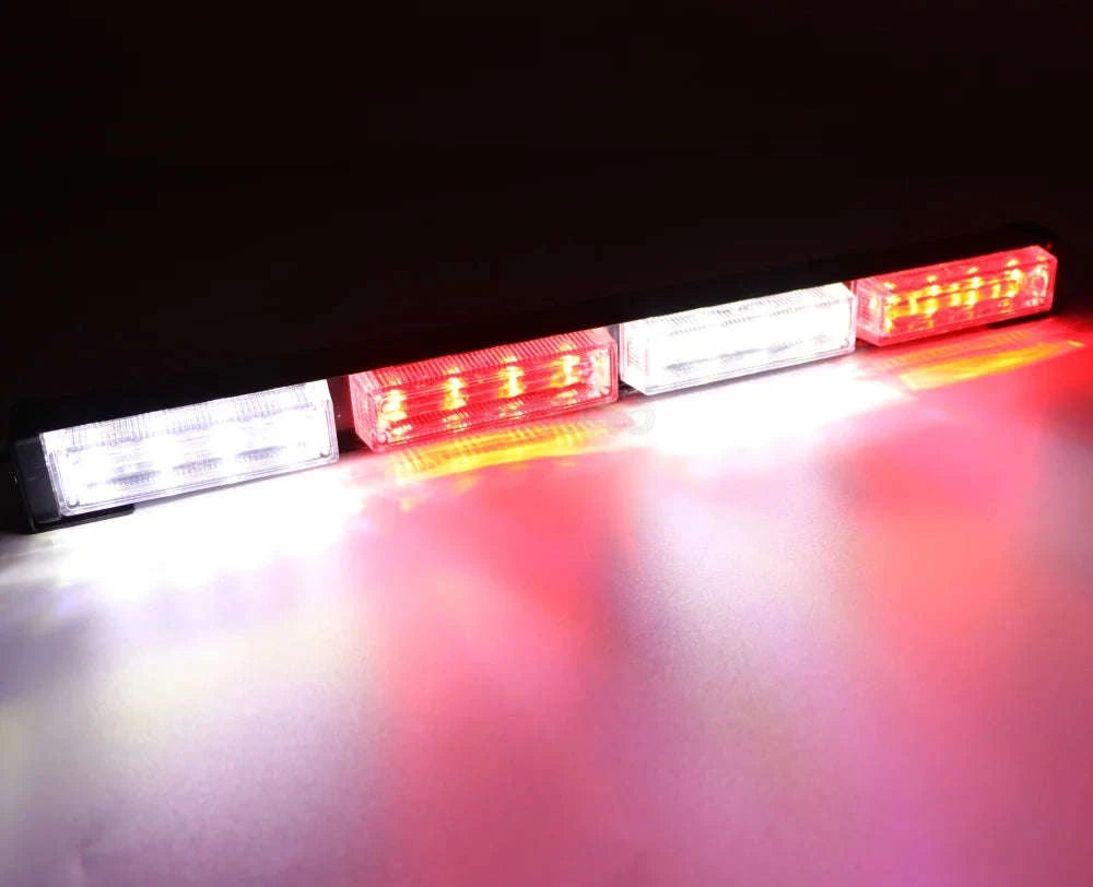 16 LED Strobe Light Bar for Vehicle Emergency Warning-White