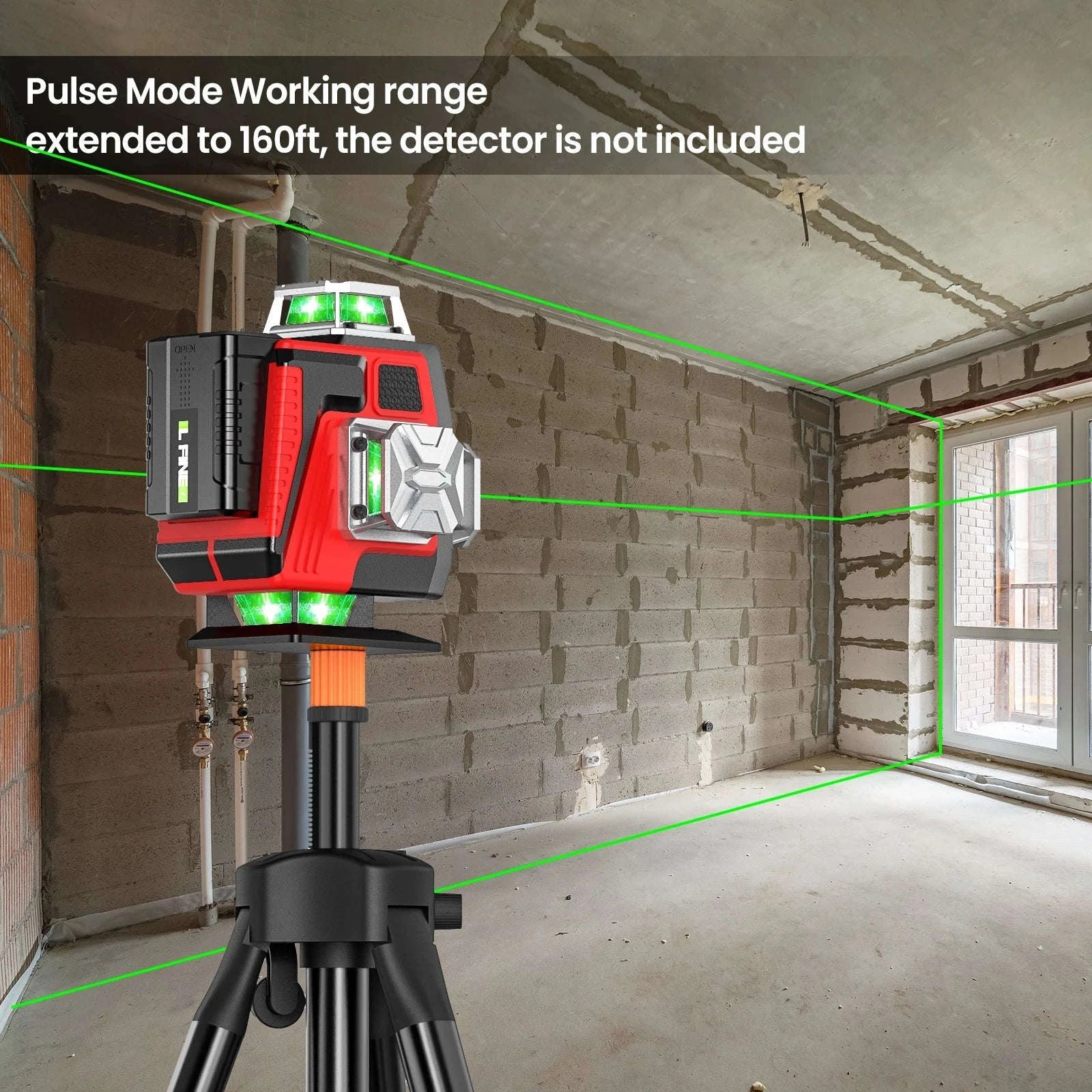 16-Line Green Laser Level with 1.2m Tripod-With Tripod / Poland