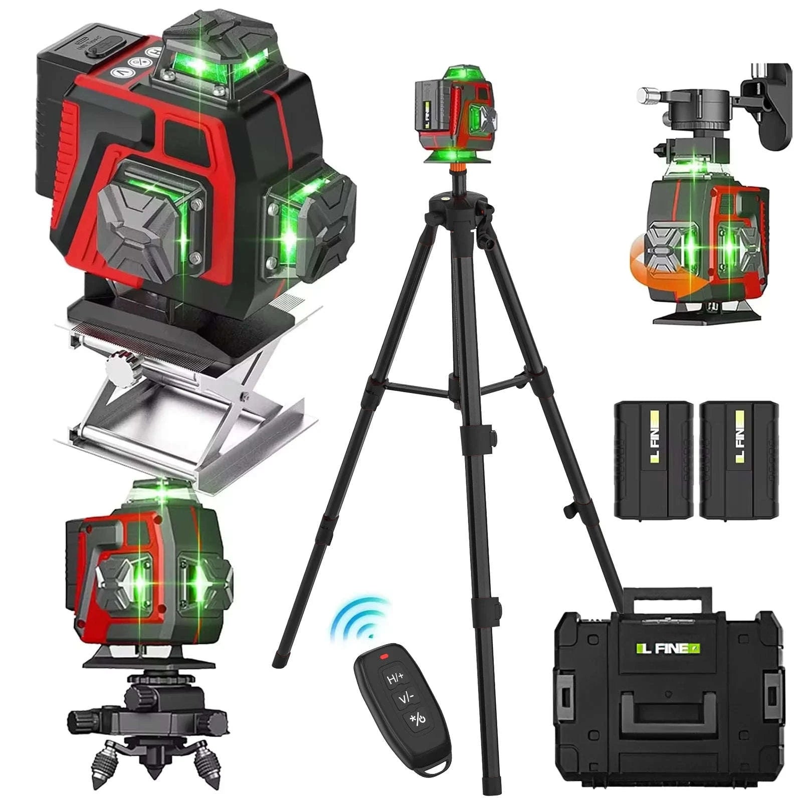16-Line Green Laser Level with 1.2m Tripod-With Tripod / Poland