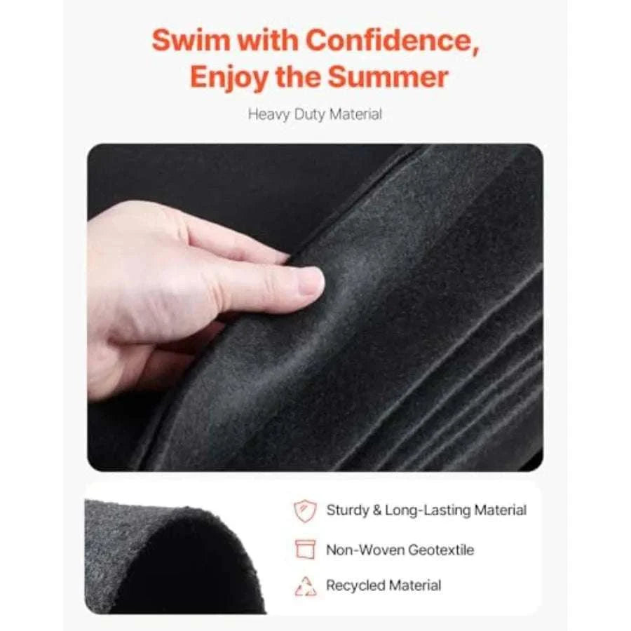 16' x 32' Pool Liner Pad for Above Ground Pools, Heavy Duty Protection-United States / Rectangle / 12x24FT