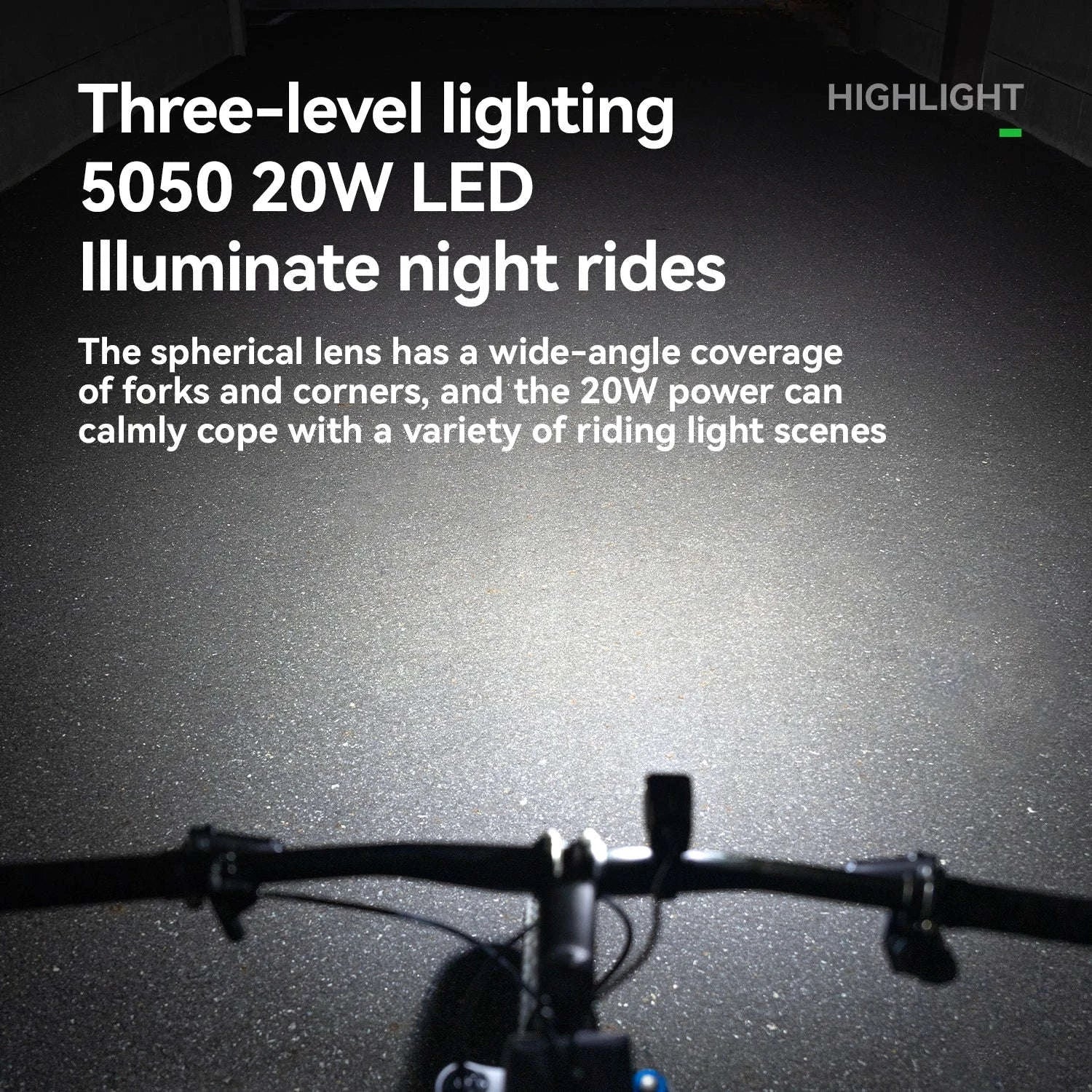 1600LM Bike Front Light IPX5 Waterproof Smart Sensor Headlight-RHL1600