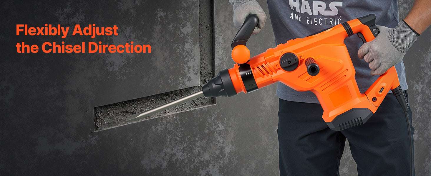1600W SDS-Max Rotary Hammer Drill 25J Heavy-Duty Demolition Tool-44mm / United States