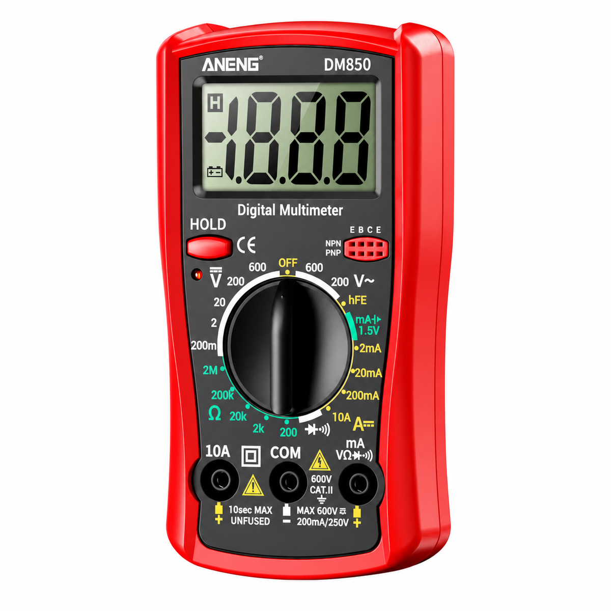 DM850 red digital multimeter