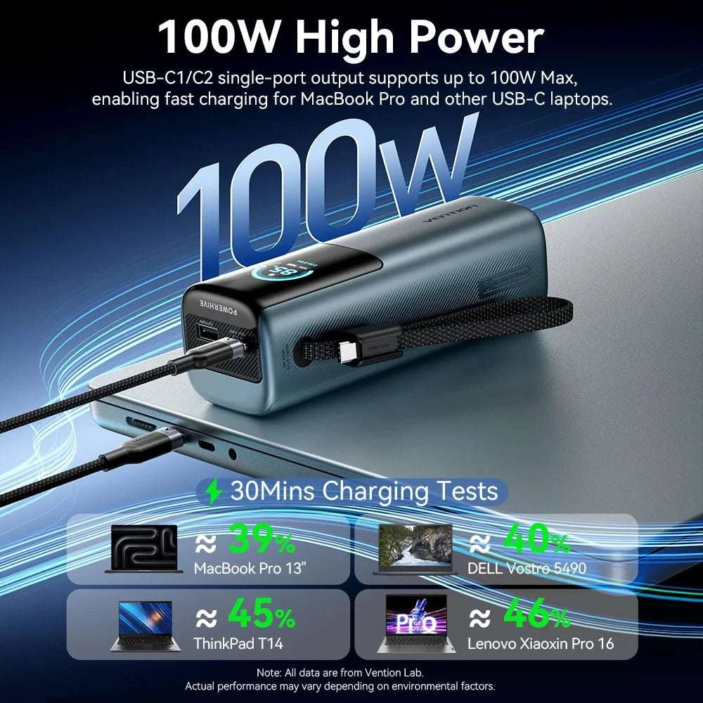 165W Power Bank 20000mAh Fast Charging Laptop & Phone Charger-165w Max Gray / 20000mAh