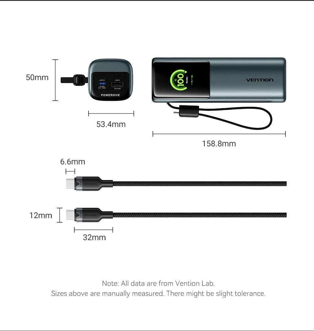 165W Power Bank 20000mAh Fast Charging Laptop & Phone Charger-165w Max Gray / 20000mAh