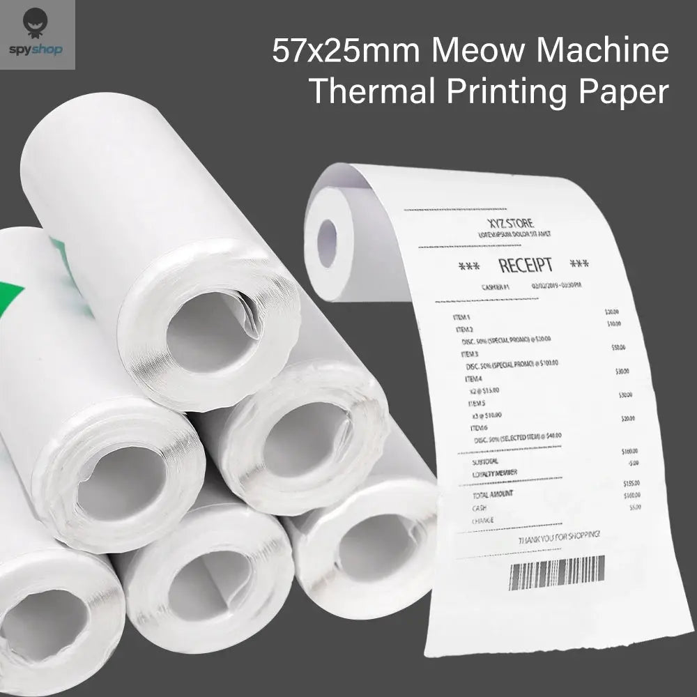 16Rolls Thermal Printer Papers 57x25mm Self-adhesive Thermal Papers HD Color Label Printers for Inkless Mini Portable Printer Spy-shop.com