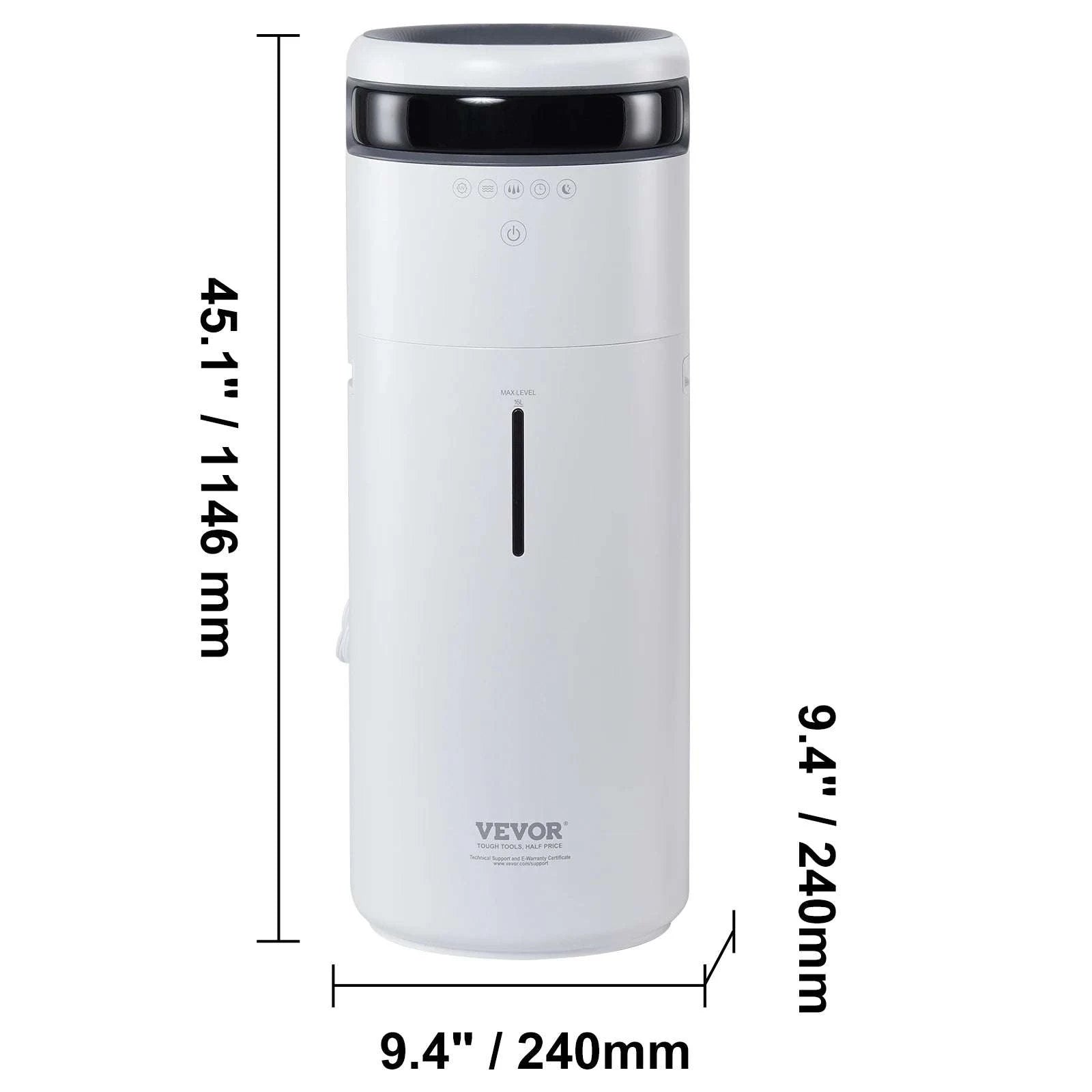 16L Large Capacity Ultrasonic Humidifier for Home & Commercial Use-1000ml per hour / United States