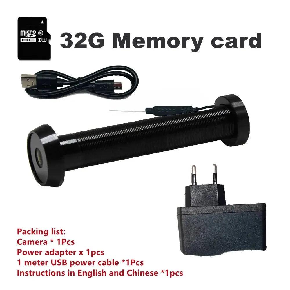 16mm Aperture Wifi Door Camera New V380 Wide - angle Infrared Night Vision Cat Eye Anti - theft Door Peephole Camera Video Recording - Spy - shop.com