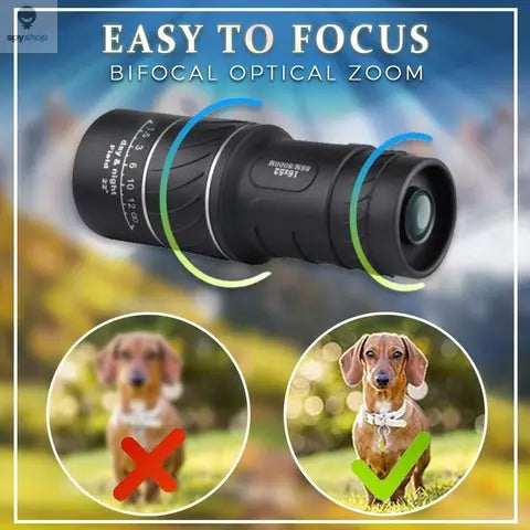 16x52 Monocular Telescope High-Power Dual Focus Optical Zoom Scope High Magnification Long Range Night Spyglass Telescope 