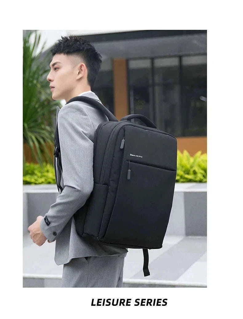 17.3 Inch Laptop Backpack with Waterproof Storage-Light Gray / 17.3
