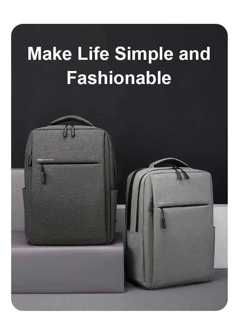 17.3 Inch Laptop Backpack with Waterproof Storage-Light Gray / 17.3