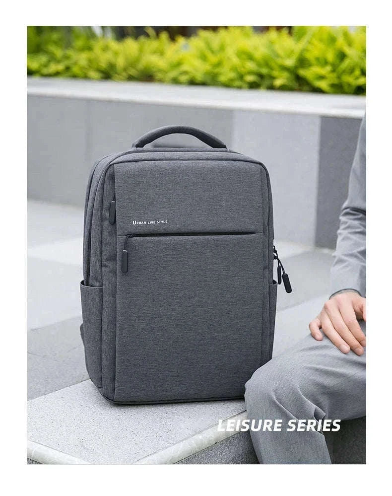 17.3 Inch Laptop Backpack with Waterproof Storage-Light Gray / 17.3