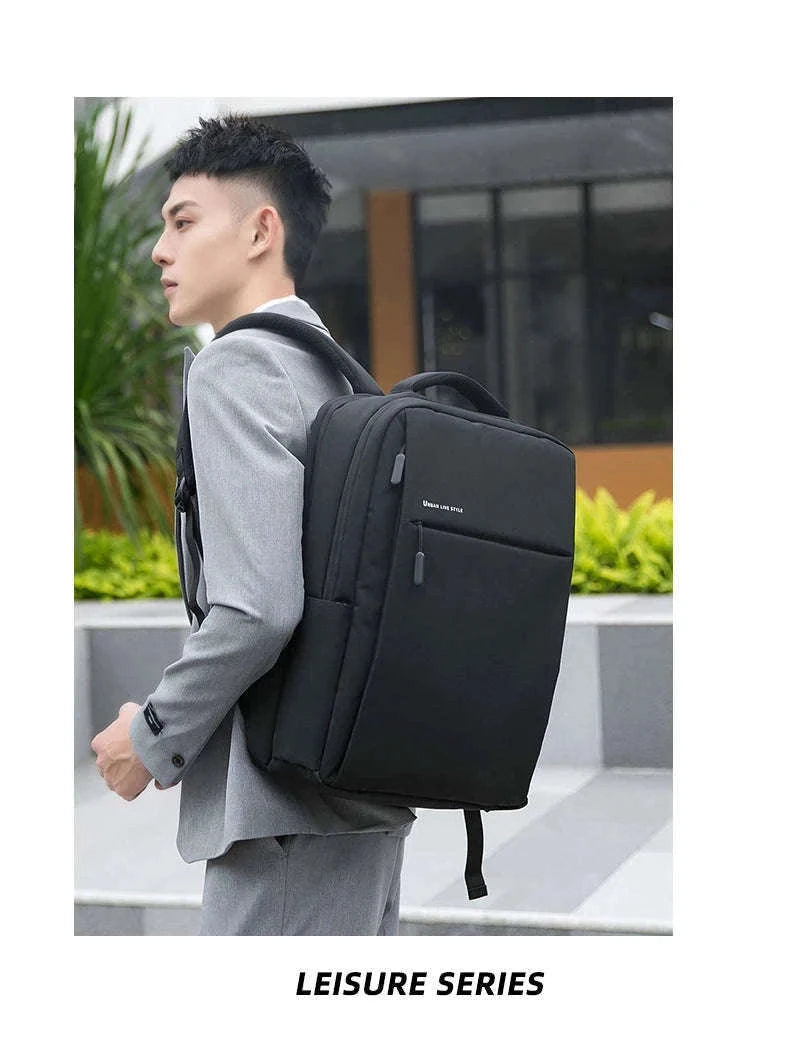 17.3 Inch Laptop Backpack with Waterproof Storage-Light Gray / 17.3
