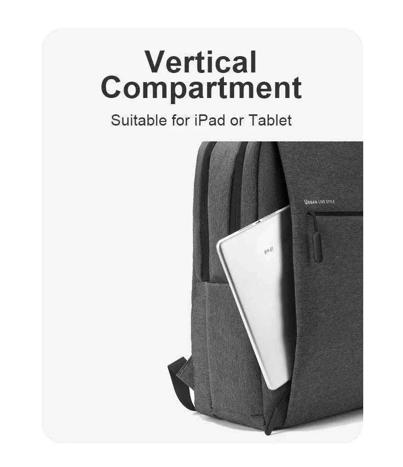 17.3 Inch Laptop Backpack with Waterproof Storage-Light Gray / 17.3