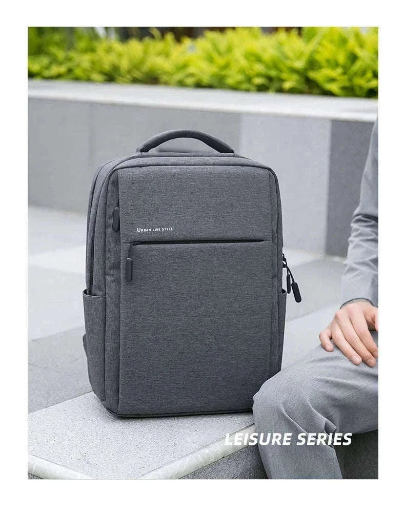 17.3 Inch Laptop Backpack with Waterproof Storage-Light Gray / 17.3