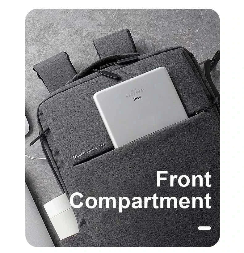 17.3 Inch Laptop Backpack with Waterproof Storage-Light Gray / 17.3