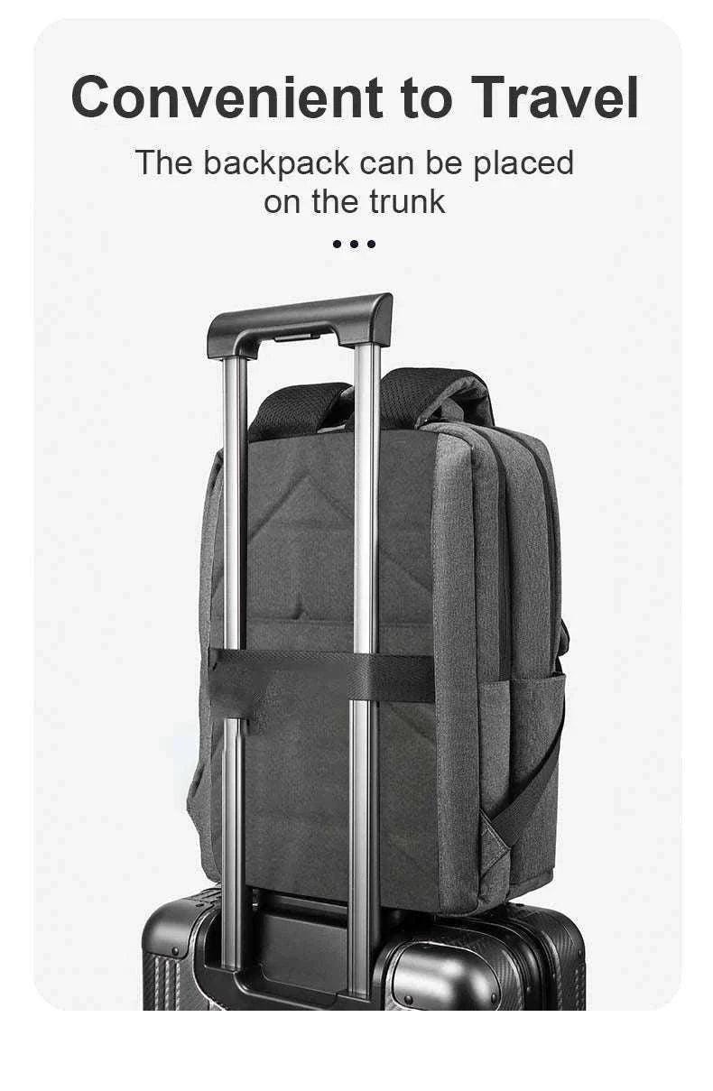 17.3 Inch Laptop Backpack with Waterproof Storage-Light Gray / 17.3
