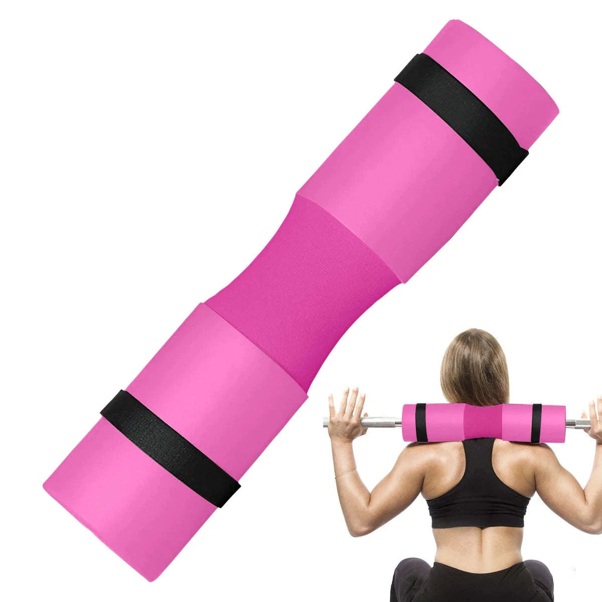 17.7'' Thick Barbell Squat Pad with Non-Slip Grip & Neck Support-Blue