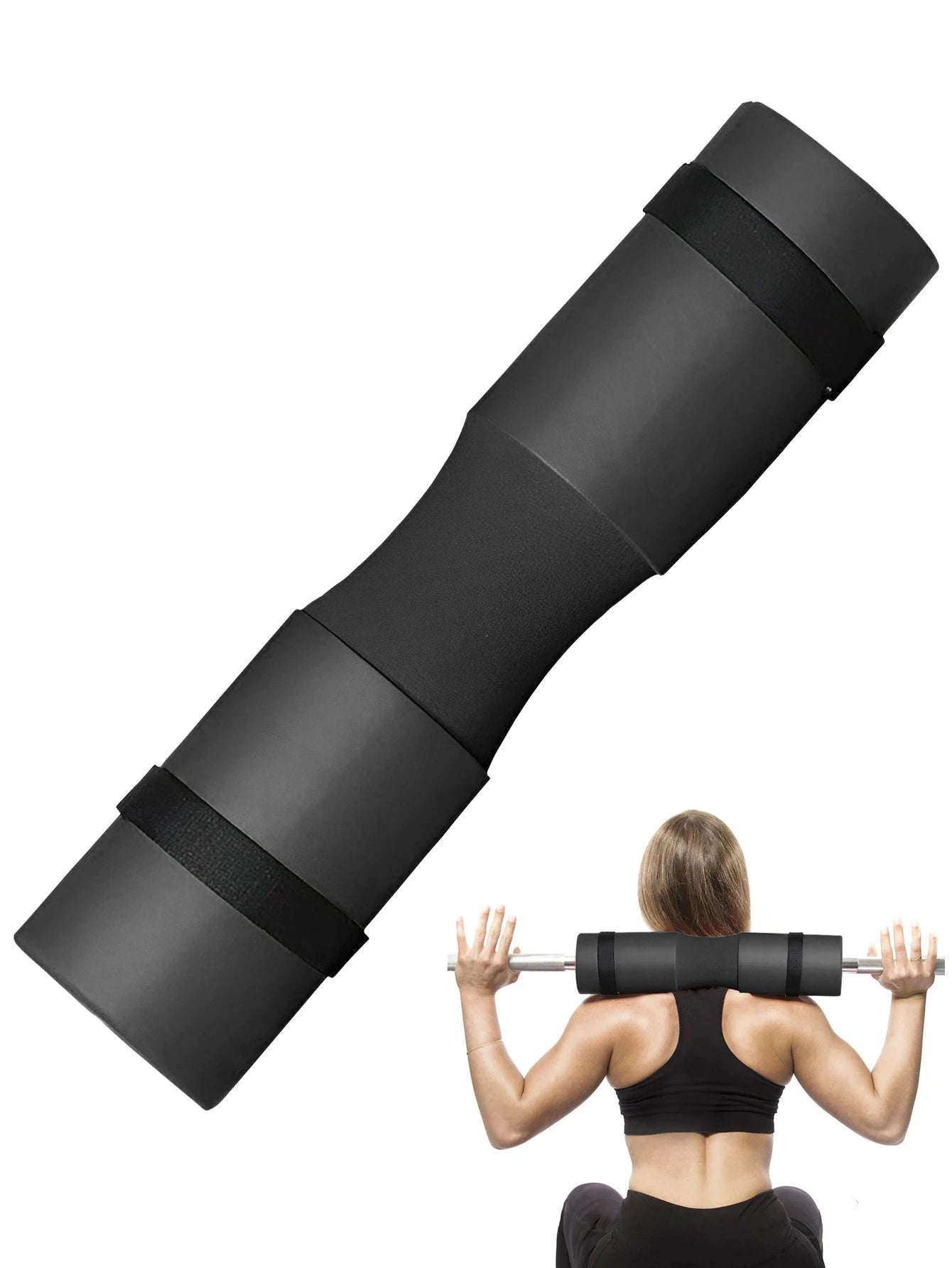 17.7'' Thick Barbell Squat Pad with Non-Slip Grip & Neck Support-Blue