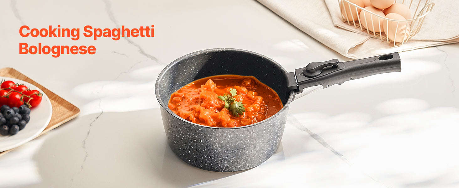 17-Piece Nonstick Cookware Set with Detachable Handles-1 set / CZECH REPUBLIC