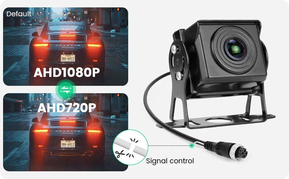 170° 1080P Wide Angle Car Rear View Camera for Bus Truck-YP637-4Pin