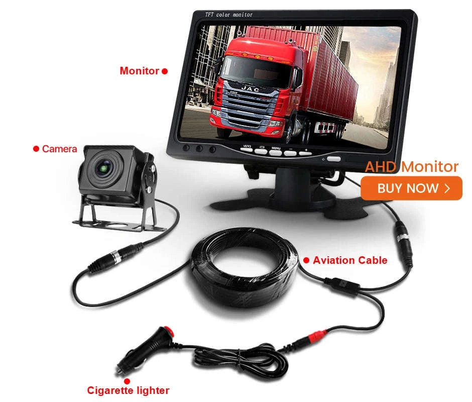170° 1080P Wide Angle Car Rear View Camera for Bus Truck-YP637-4Pin