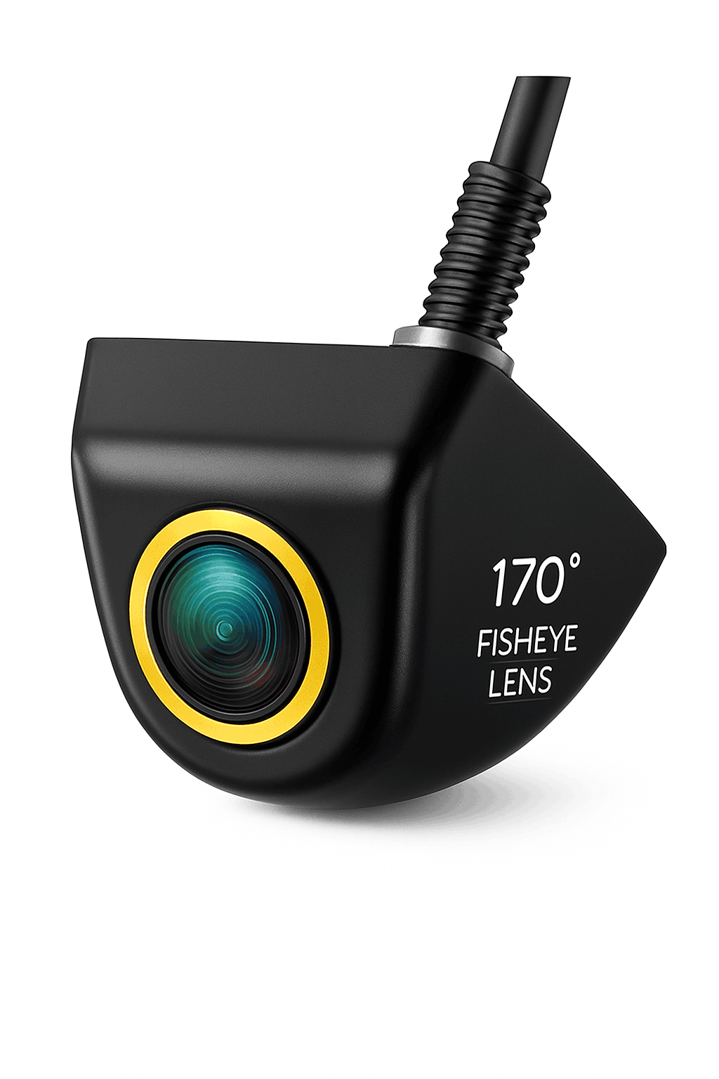 170° Fisheye Car Rearview Camera AHD/CVBS with Adjustable Lines-017-BK-CVBS / 12 V