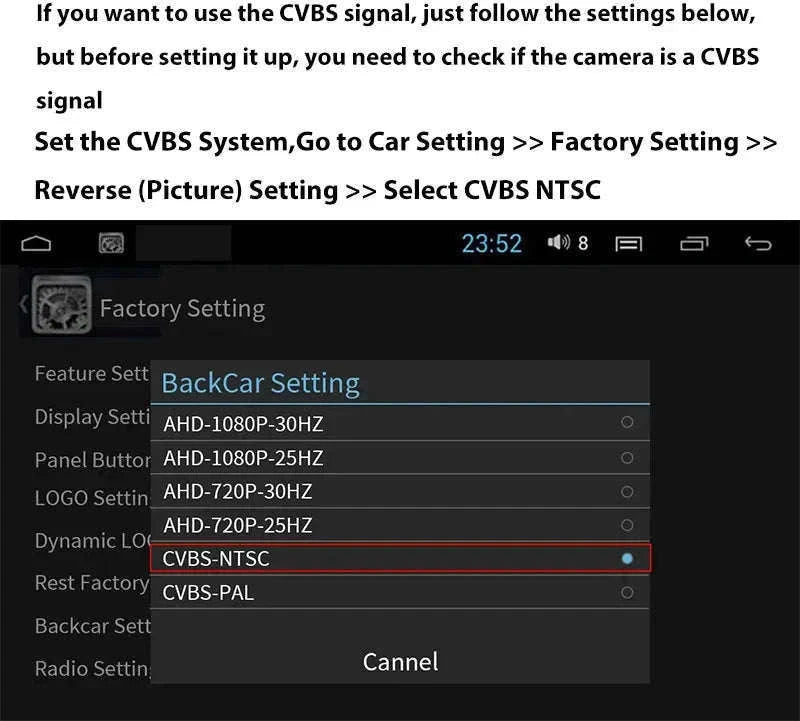 170° HD Rear Camera with Night Vision for Parking-046-CVBS-1080P