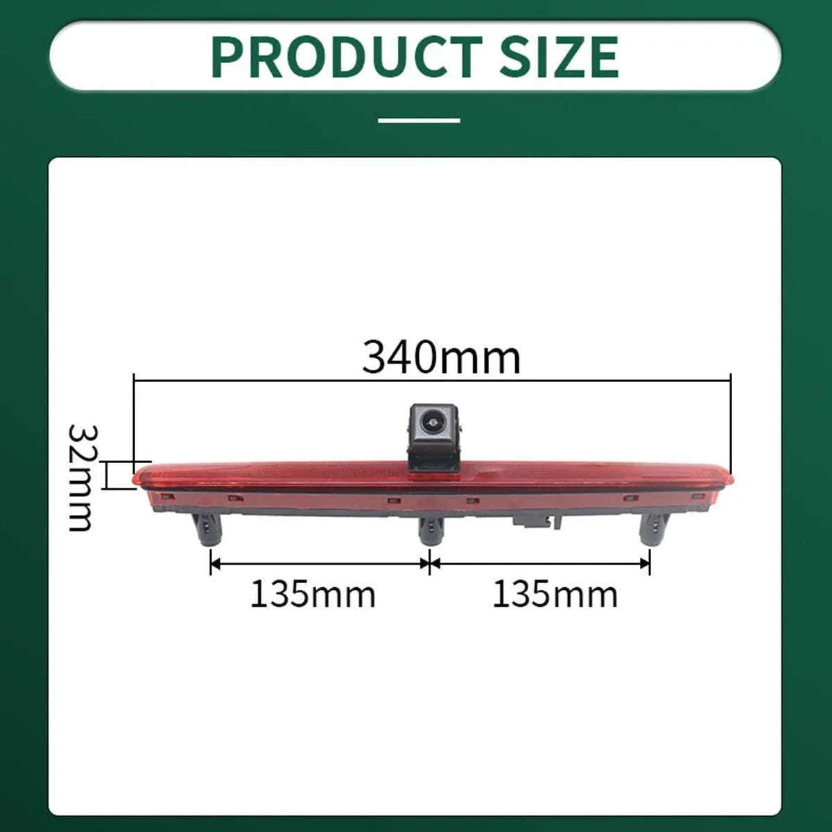 170° Wide Angle Brake Light Reverse Camera for VW T5 Transporter-CVBS-AHD / 12 V