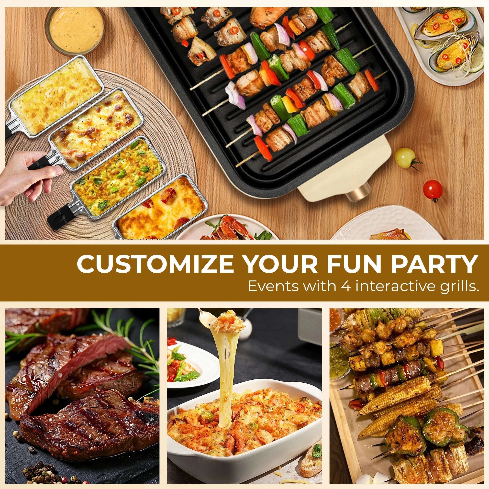 1700W 2-in-1 Smokeless Electric Indoor Grill with Removable Non-Stick Plates-1700w / United States