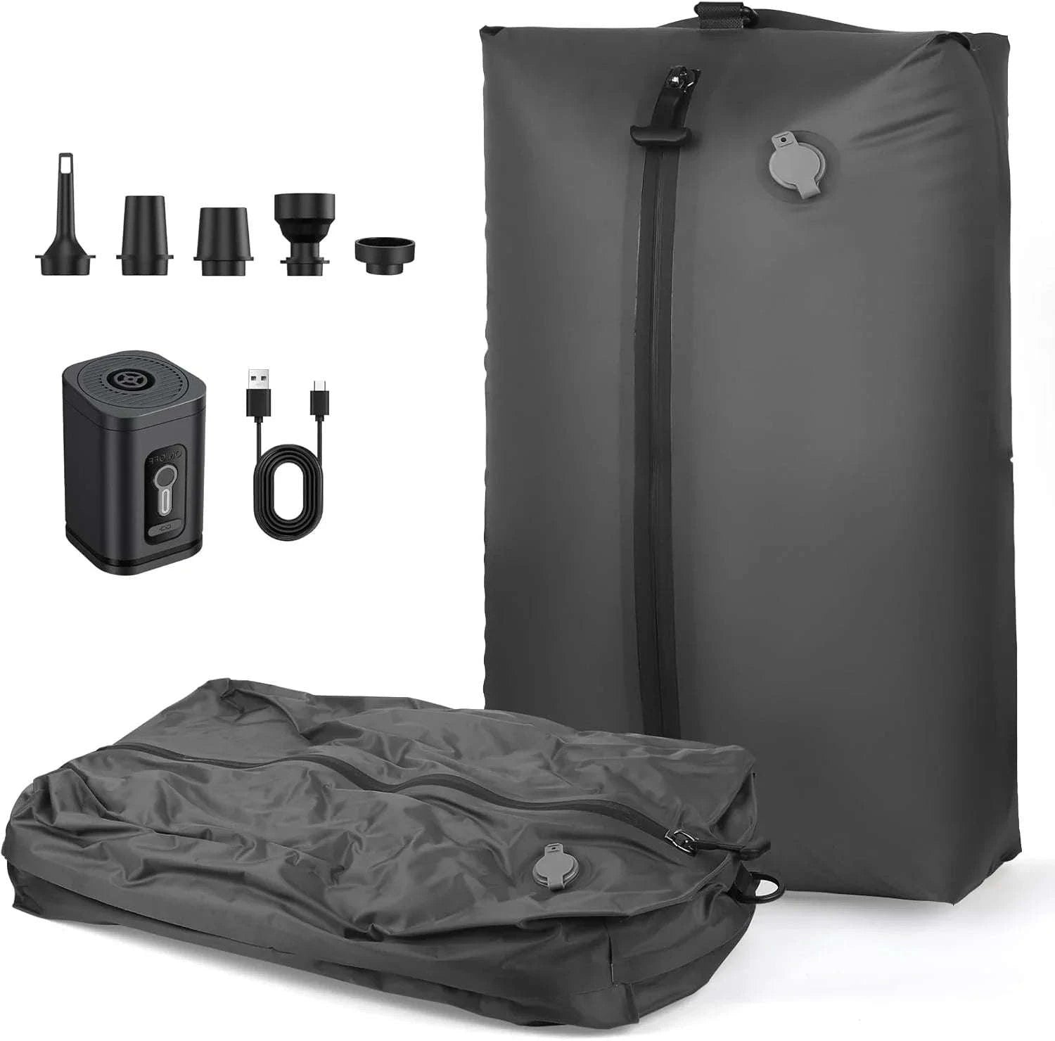 17L Vacuum Compression Bag with Air Pump for Travel Storage-1 bag 1 pump black / China Mainland