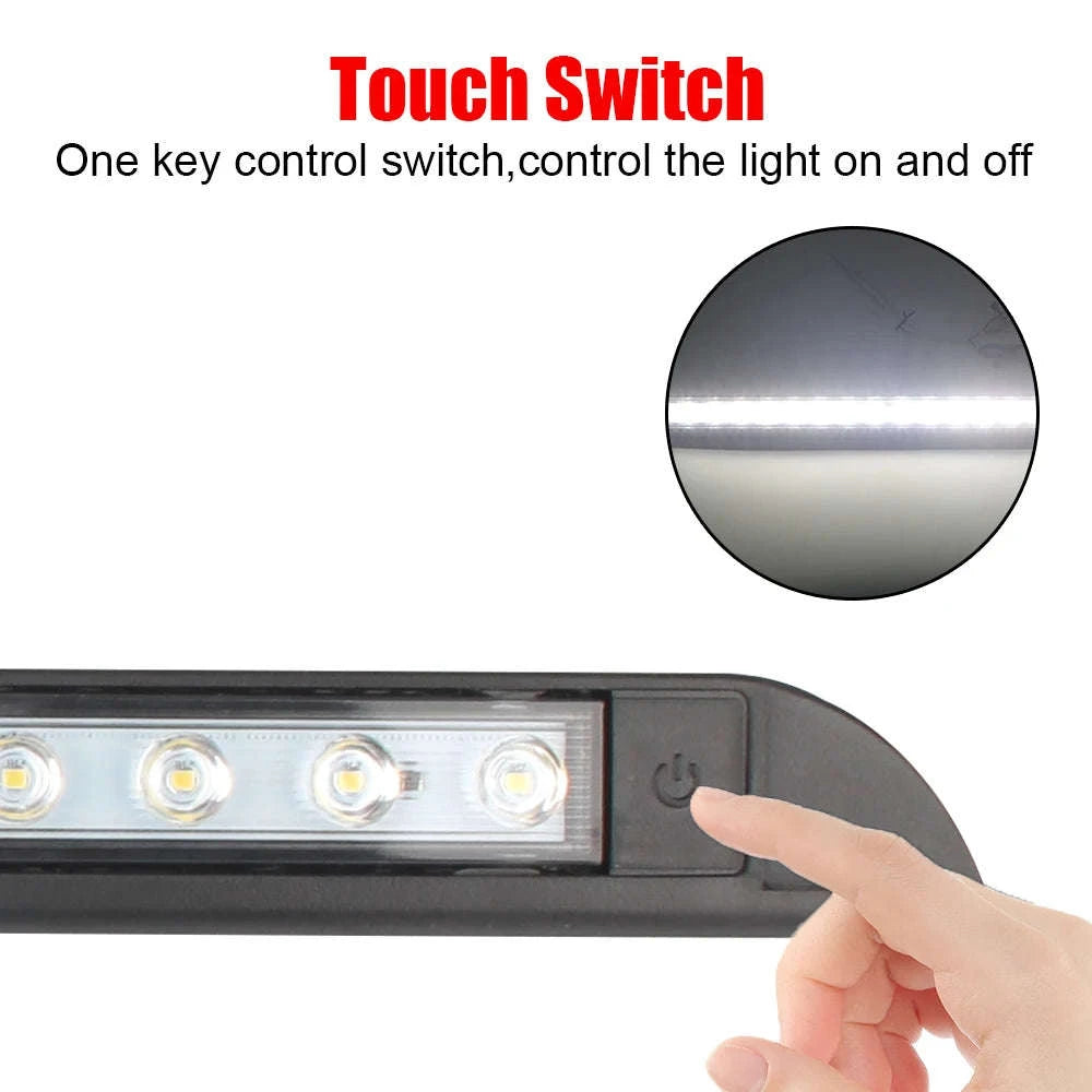 18 LED Awning Lamp for RV Caravan 12-28V Waterproof-black
