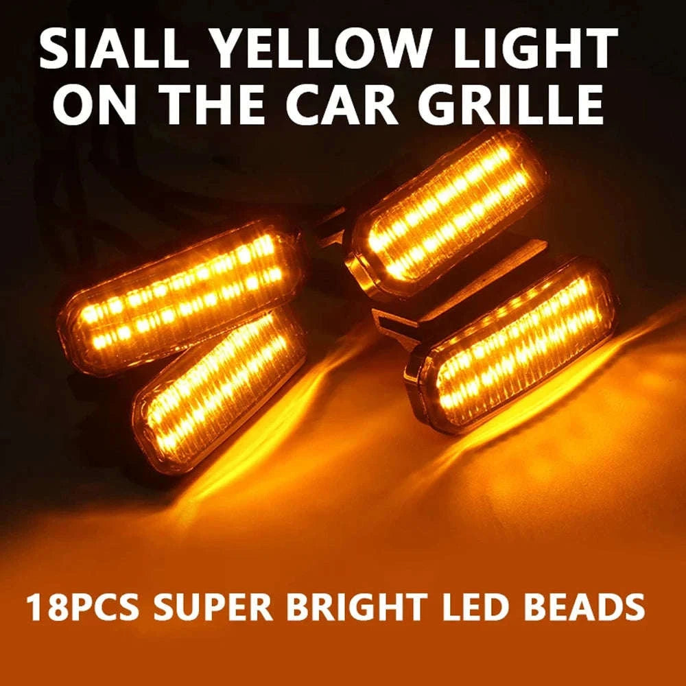 18 LED Front Grille Daytime Running Light 12V-4PCS