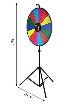 18" Prize Wheel with Stand – 14 Slot Dry Erase Spinning Game-18 Inch Prize Wheel / Round / CZECH REPUBLIC