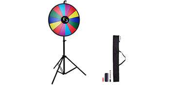 18" Prize Wheel with Stand – 14 Slot Dry Erase Spinning Game-18 Inch Prize Wheel / Round / CZECH REPUBLIC