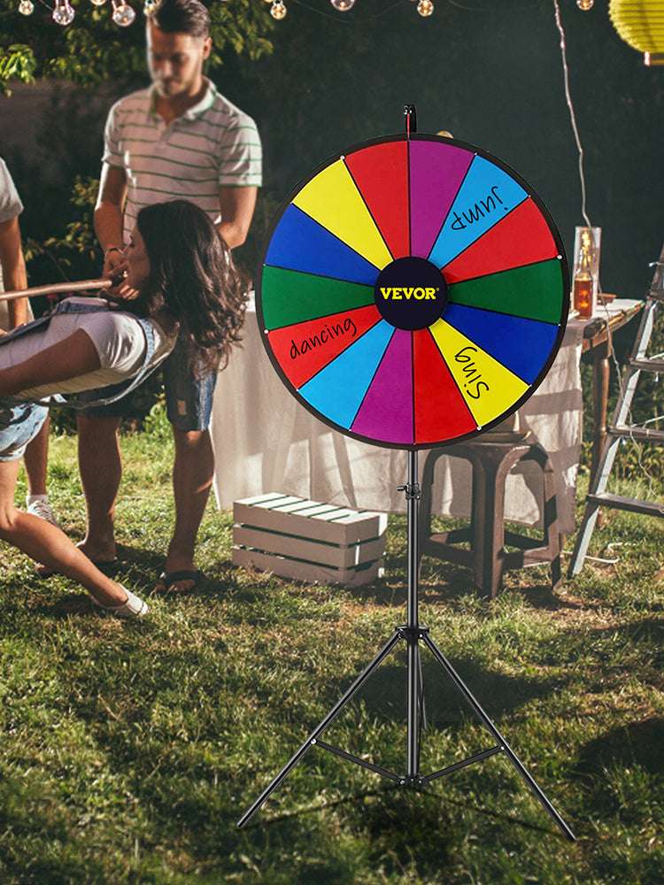 18" Prize Wheel with Stand – 14 Slot Dry Erase Spinning Game-24 Inch Prize Wheel / GERMANY
