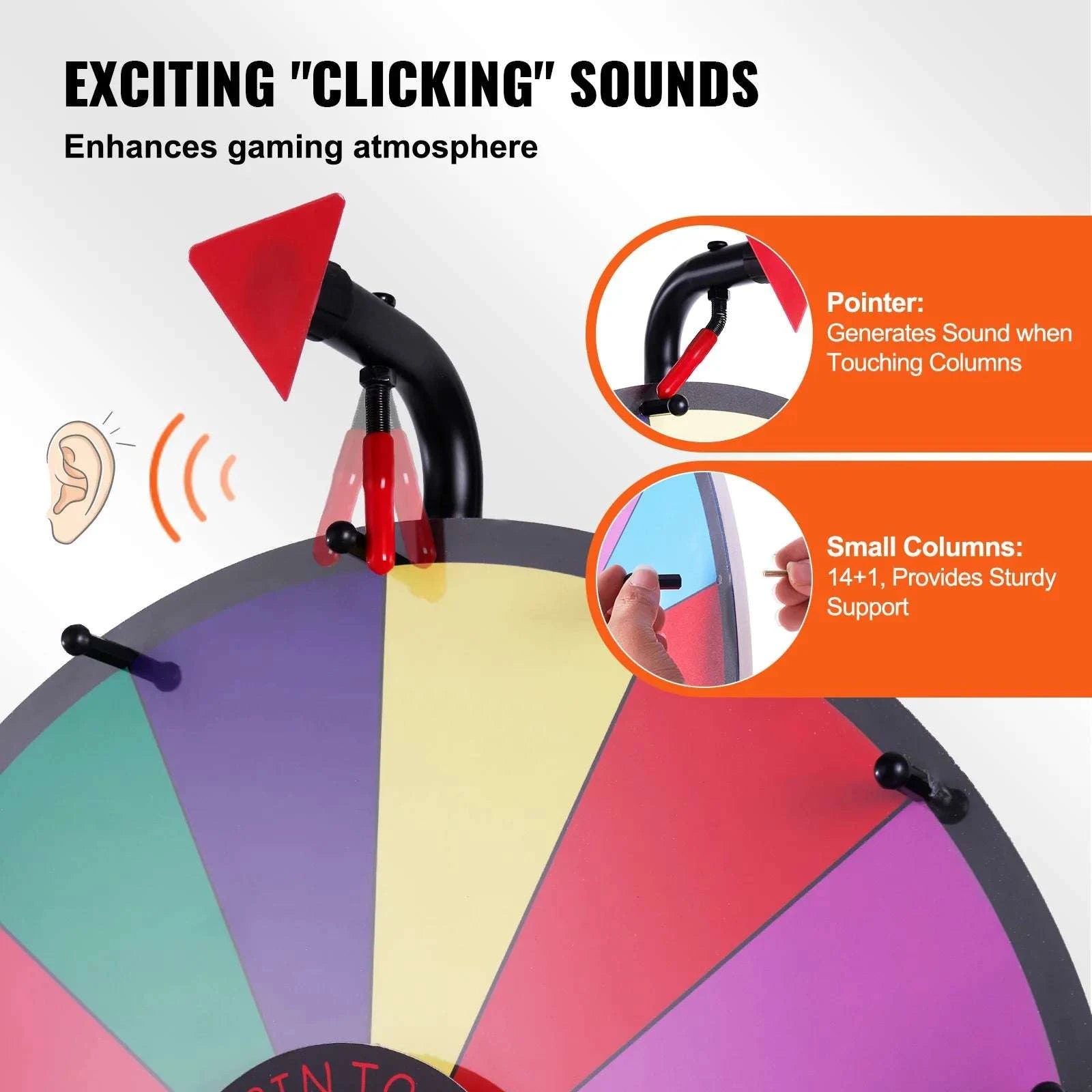 18" Prize Wheel with Stand – 14 Slot Dry Erase Spinning Game-24 Inch Prize Wheel / GERMANY