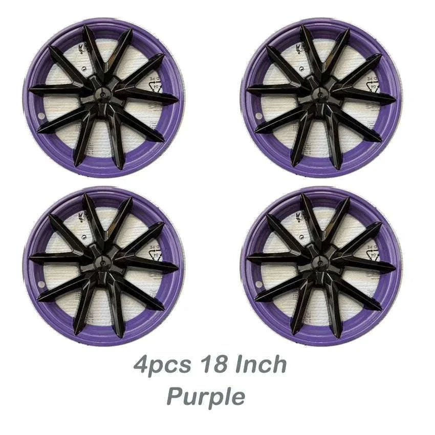 18" Tesla Model 3 Hubcap Set (2017–2023) Full Wheel Covers 4PCS-Gloss Black
