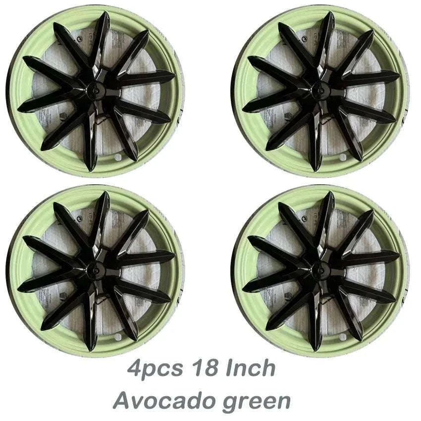 18" Tesla Model 3 Hubcap Set (2017–2023) Full Wheel Covers 4PCS-Gloss Black