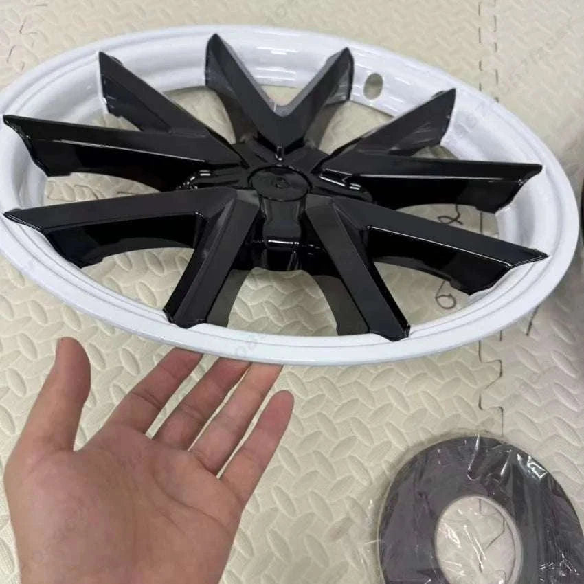 18" Tesla Model 3 Hubcap Set (2017–2023) Full Wheel Covers 4PCS-Gloss Black