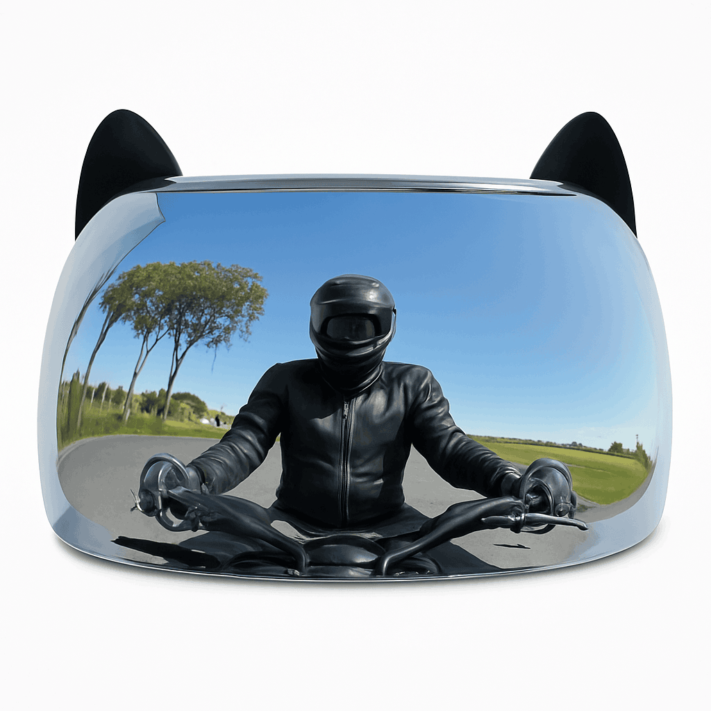 180° Blind Spot Motorcycle Rearview Mirror for Wider Road Awareness-sliver