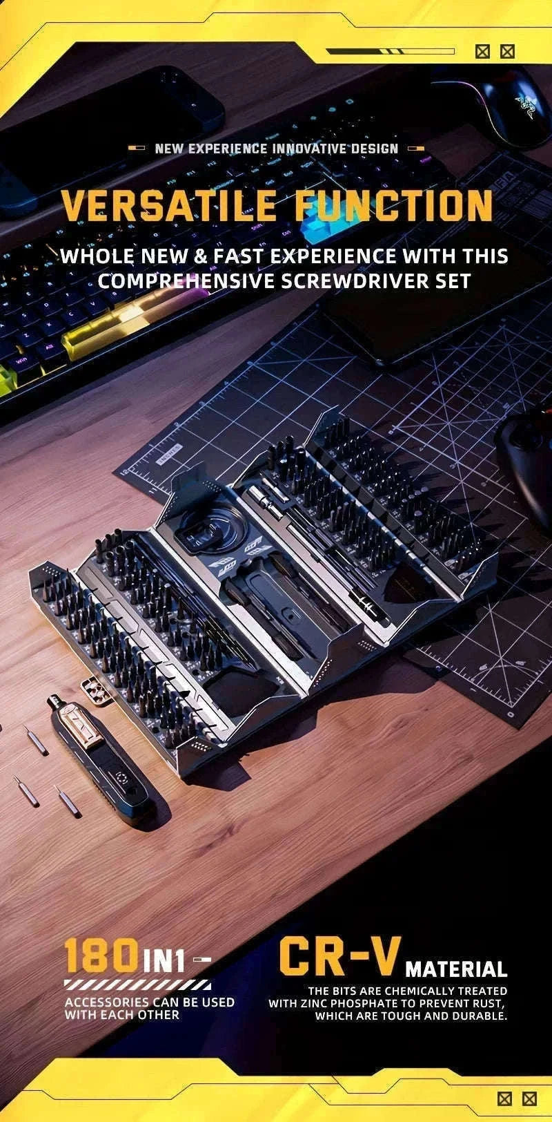 180-in-1 Precision Screwdriver Set with Magnetic Bits for Electronics Repair-Manual 180in1 WH / GERMANY