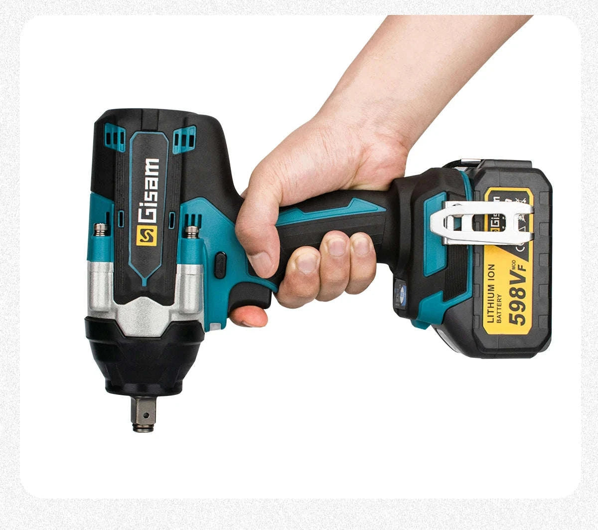 1800N.M Brushless Electric Impact Wrench for 18V Makita Batteries-2 Battery / GERMANY