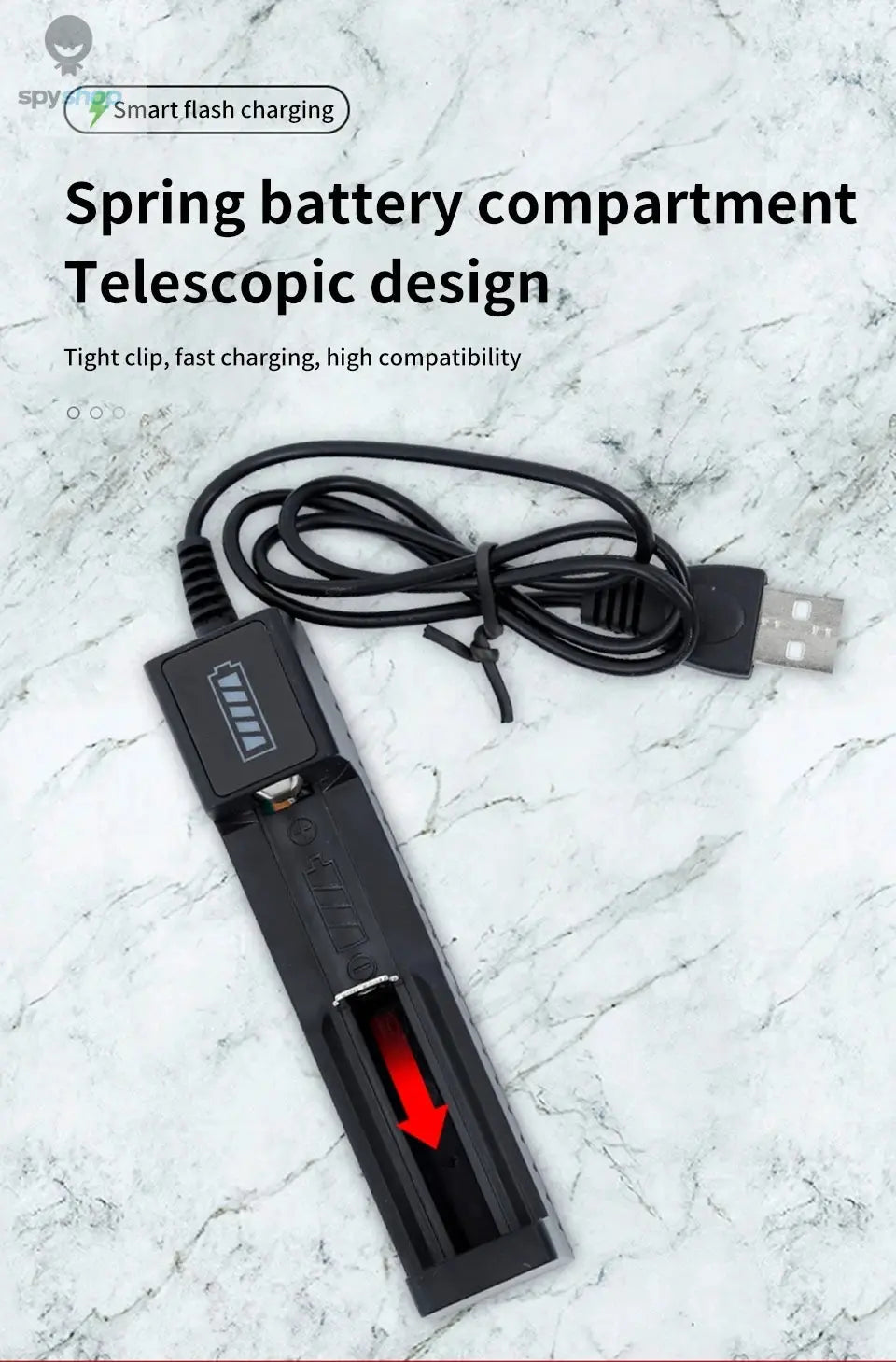 18650 Battery Charger 1/2/4 Slots Dual 18650 Charging 3.7V  Rechargeable Lithium Battery USB Charger For 16340 14500 18650 Spy-shop.com