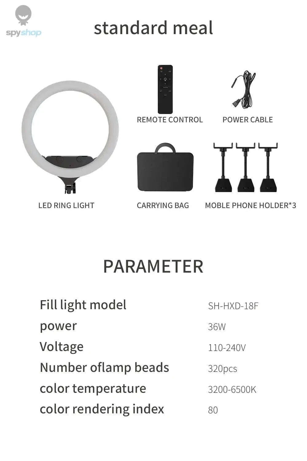 18inch Ring Light Professional LED Stand Kit-onely ring light / CHINA
