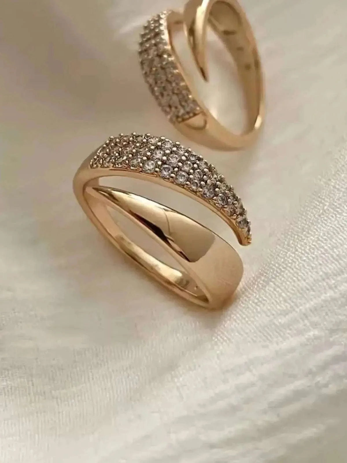 18K Gold Plated Sun Ring with Natural Stone-JZ0020