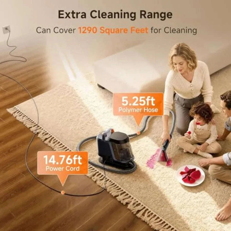 18Kpa Portable Carpet Cleaner with Self-Cleaning Function-United States / MargaretTextile