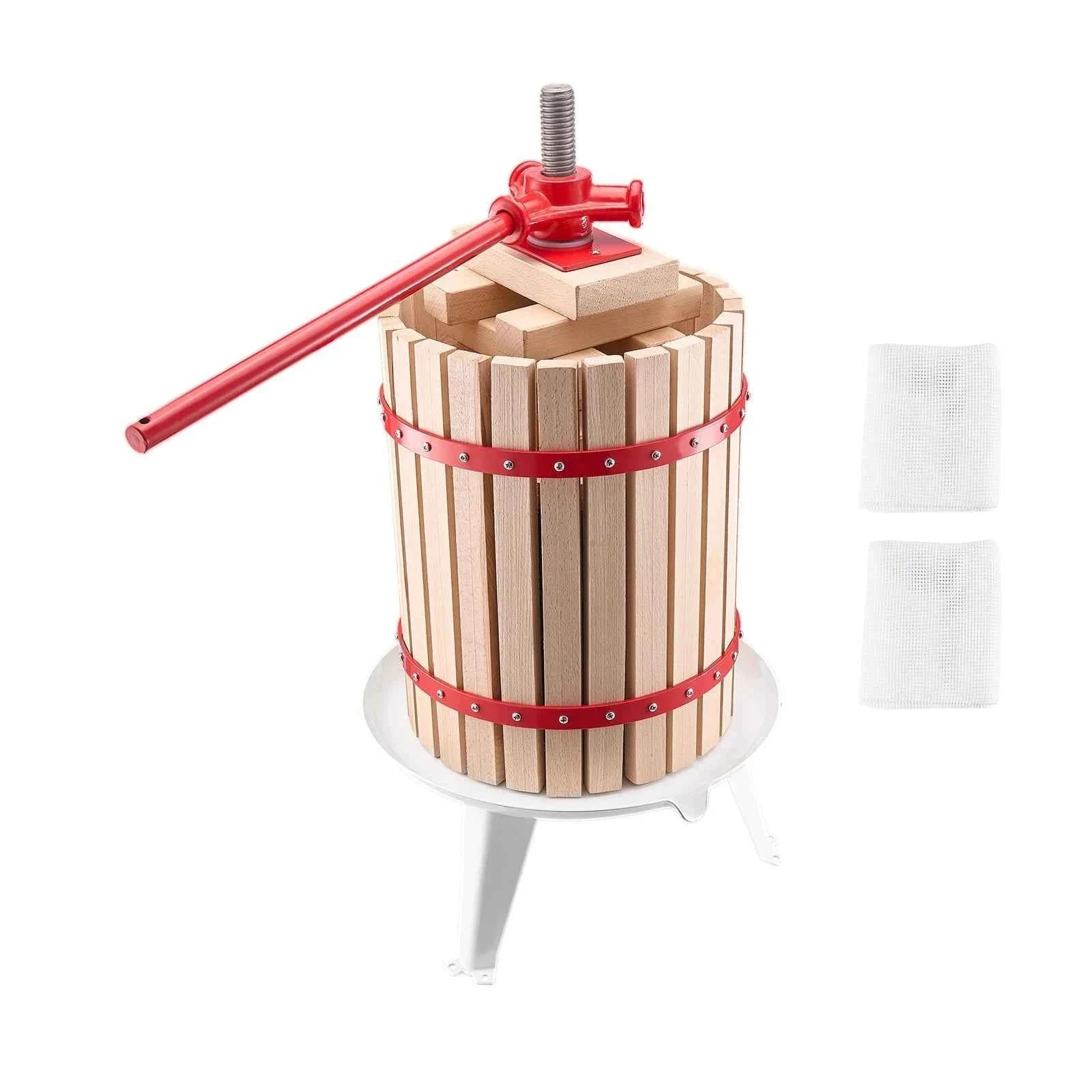 18L Solid Wood Fruit Wine Press with Handle-18L / United States